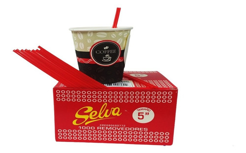Removedores Plástico De Café Marca Selva #5  Caja  1000unid