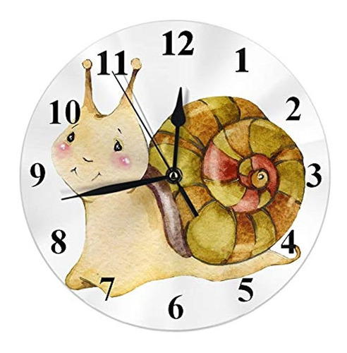 Reloj De Pared Redondo De Caracol, Diseño De Arte De Caracol