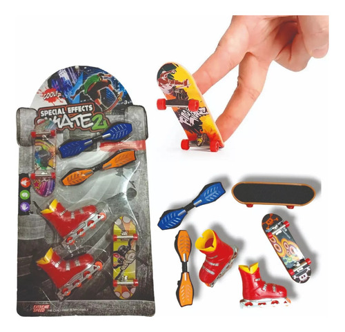 Patines Patinetas Para Dedos De Skate Set Tablas Fingerboard Color Multicolor Patineta