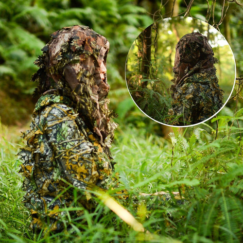 Ghillie Suit - Traje De Camuflaje Con Capucha En 3d Para Caz