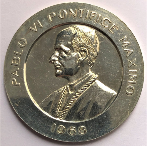 Medalla Papa Pablo Sexto Congreso Eucarístico 1968 Plata