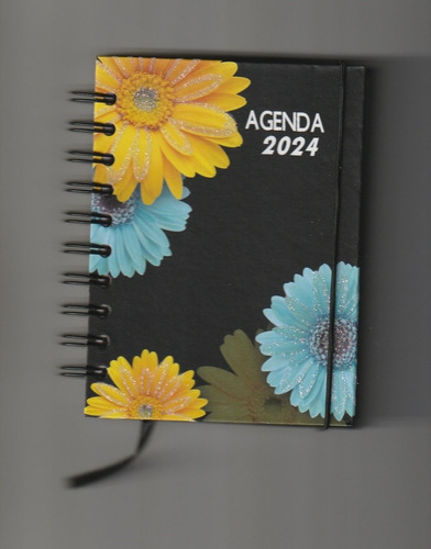 Agenda 2024 Pequena Diária Feminina Estampa Flores E Folhas Cor da capa 06