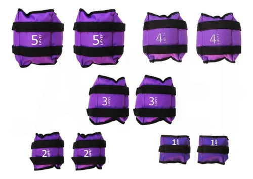comprar Kit 5 Pares Pesas Tobilleras Muñequeras 1k, 2k, 3k, 4k, 5k, 