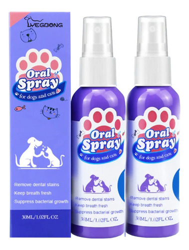 L Spray De Limpieza De Dientes Para Perros+gatos, Elimina