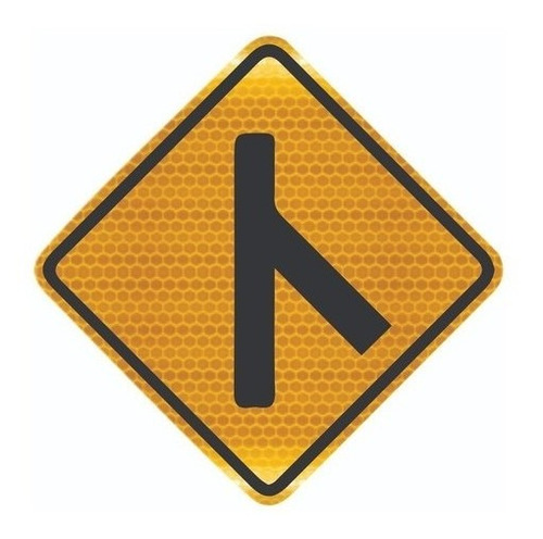 Imagem 1 de 3 de Placa De Trânsito Confluência À Direita A-13b Ti