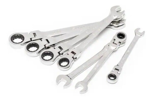 Set De Llaves Husky Flex Ratcheting Sae Combo Wrench 7 Pzs