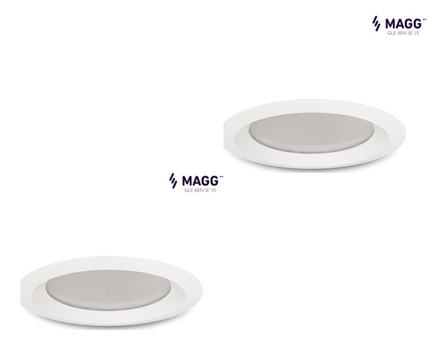 Paq De 2 Lámparas Para Plafón Led 23w 3000k Blanco Magg