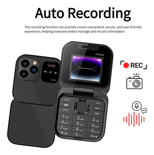 S Mini Teléfono Plegable Para Personas Mayores, Recargable, 2 G De Doble Sim
