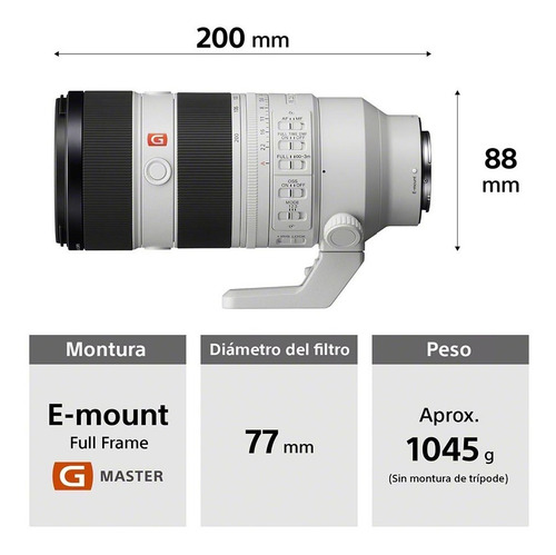 Imagen 5 de 8 de Lente Teleobjetivo Sony 70-200gm2 Sel70200gm2 Full Frame