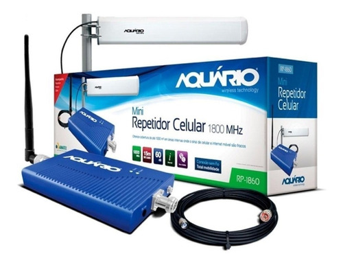 Mini Repetidor Celular 1800mhz Rp1860 Antena 17dbi Aquario