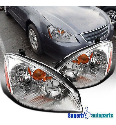 Fits 2002-2004 Nissan Altima Headlights Left+righ Replacem