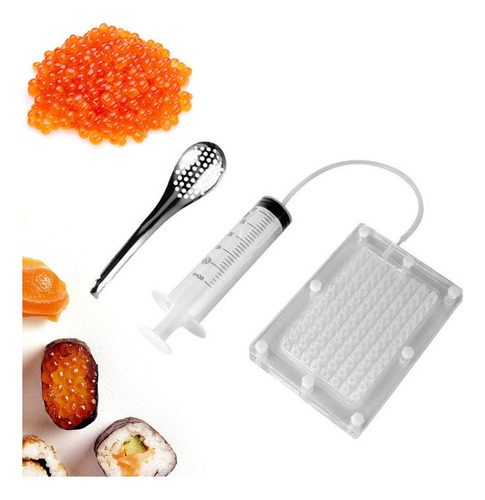 Kit De Gastronomia Molecular Acrílica Para Caviar De Cozinha
