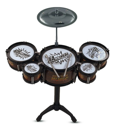 Mini Bateria Musical Infantil De Brinquedo Criança Baqueta