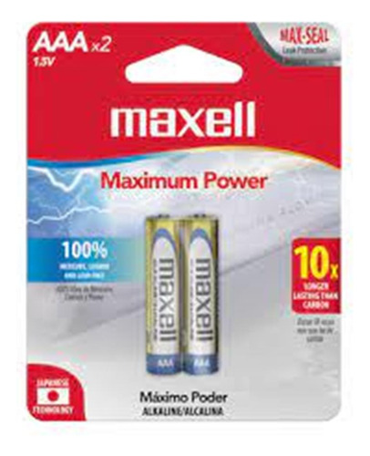 Baterías, Pilas Alcalinas Maxell Aaa