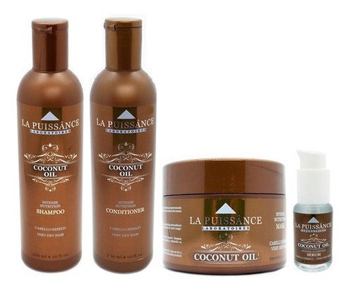 La Puissance Coconut Shampoo Enjuague Máscara Serum 6c