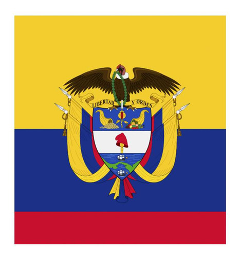 Vinilo 45x45cm Bandera Colombia Parcero Panita Pais M4