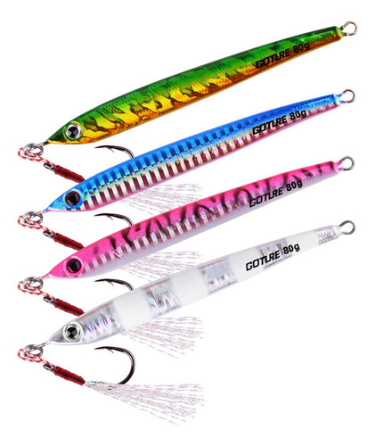 Goture Jigs Verticales 2.12-5.29 Oz Con Gancho De Asistencia