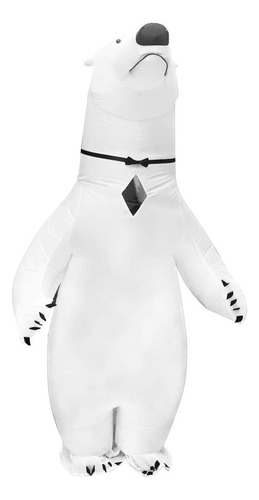 Arokibui Disfraz De Oso Polar Blanco Inflable De Cuerpo Comp