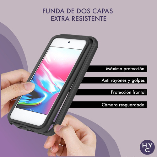 Imagen 2 de 10 de Funda Compatible iPod Touch Gen 5 - 6 - 7 - Doble Protección