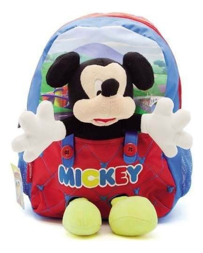 Mochila De Espalda Mickey Con Peluche Disney Original 13