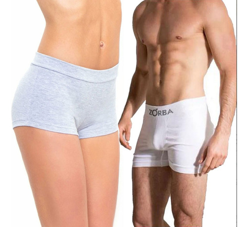 Combo 6 Boxer Zorba Hombre + 6 Boxer Mini Short Mujer