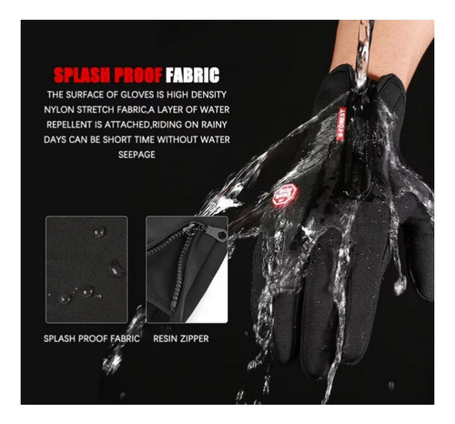 1 Par De Guantes Antideslizantes A Prueba De Viento Con Pant