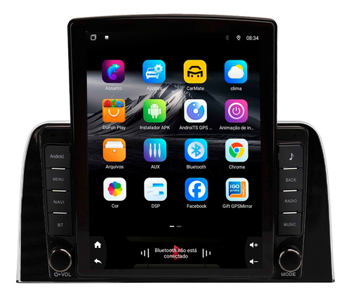 Multimídia Tesla Soaudio S8 Line Crv 17 A 21 Octacore 4+64gb