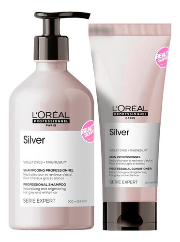 Shampoo Y Acondicionador Loreal Silver Serie Expert 500ml