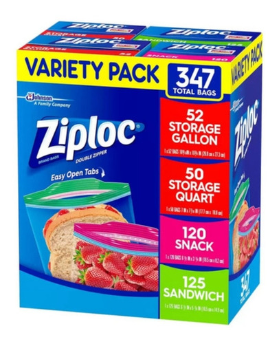 Ziploc  Pack Con 347 Bolsas