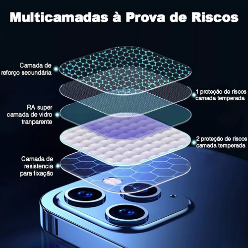 Película De Vidro 9H Protetor para Lente Câmera para iPhone 13