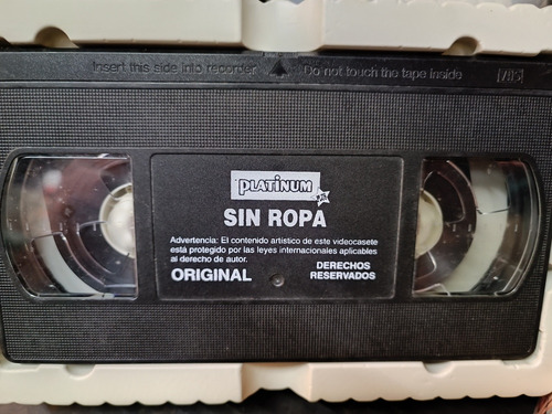 Vhs Película Xxx Sin Ropa (Usado)