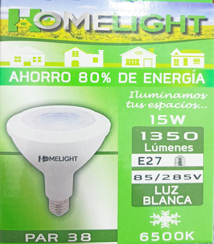 Bombillo Par 38 Led Rosca E27 15w 6500k Marca Homelight 