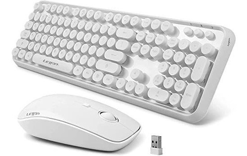 Combo Teclado Y Ratón Inalámbricos 2.4ghz Blancos