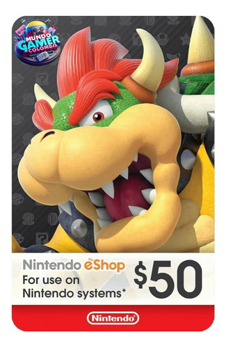 Nintendo Eshop 50 Usd Región Usa (entrega Inmediata)