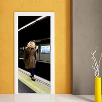 Comprar Vinilo Para Puerta Tren Transporte Paisaje Rieles Paisaje M1
