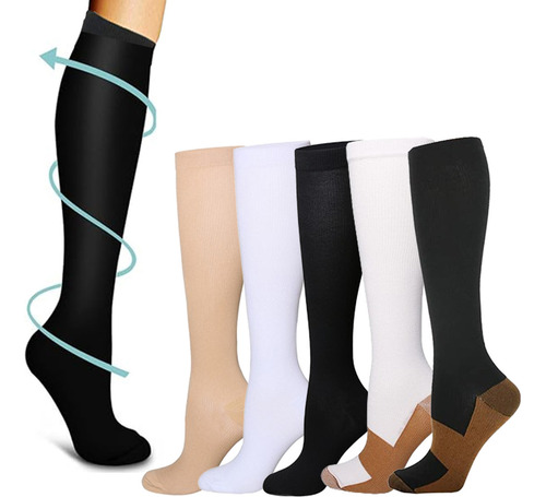 Calcetas Compresión Medias Calcetines Alivia Varices 5 Pares