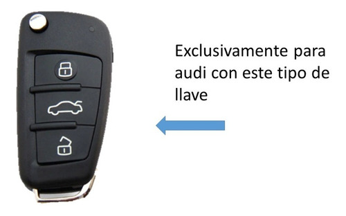 Funda Llavero Audi Tipo Navaja Fibra Carbón Llave Silicón