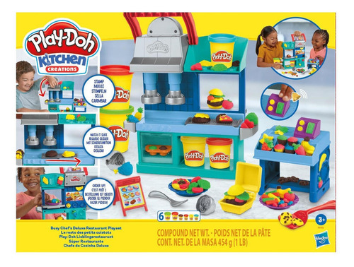 Play Doh Kitchen Creations: Set Suite Super Chef Color Azul