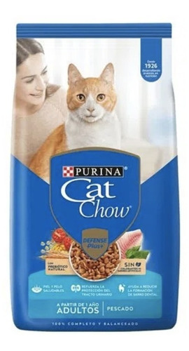 Imagen 1 de 1 de Alimento Cat Chow Defense Plus  para gato adulto sabor pescado en bolsa de 1kg