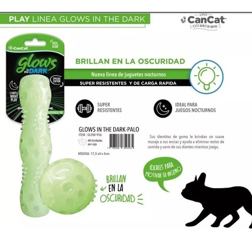 Imagen 2 de 2 de Juguete Pelota Glows In The Dark Perros Brilla En Obscuridad