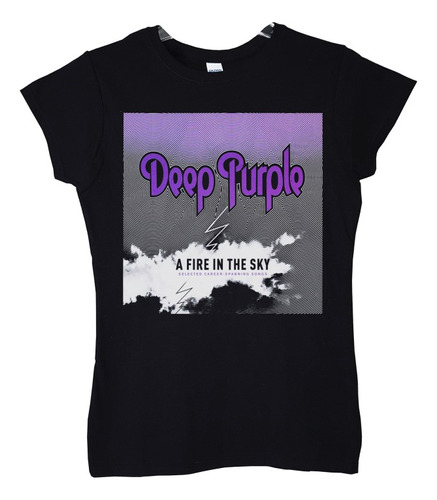 Polera Mujer Deep Purple A Fire In The Sky Rock Abominatron