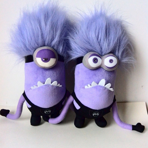 Para 2ps Diablo De Muñeco De Peluche Minion Morado