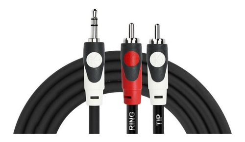 Cable Kirlin Lgy-364l 1m Auxiliar Plug3.5-rca Bk