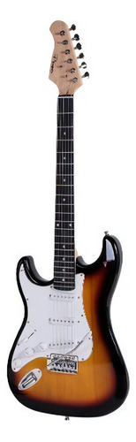 Guitarra Electrica Parquer Stratocaster Zurdo Sb Funda Cuota Color Marrón Claro