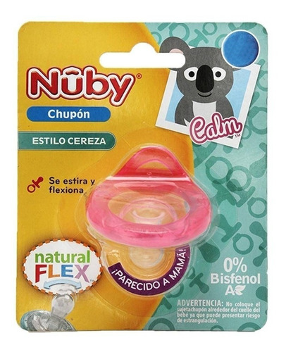 Chupete Nuby Con Amortiguacion Natural Flex Tetina Redonda