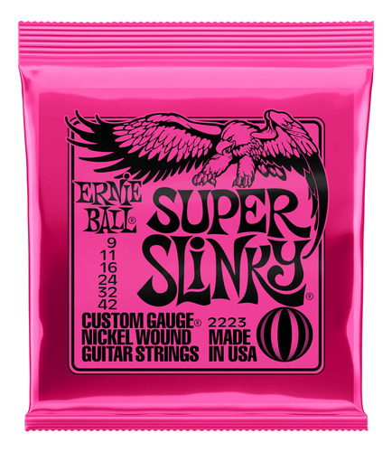 Encordoamento 09 Guitarra Super Slink Niquel 2223 Ernie Ball