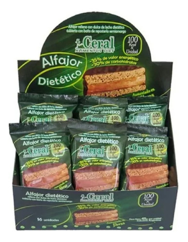 Alfajor Dietético Ceral Alimentos Diet X 16 U