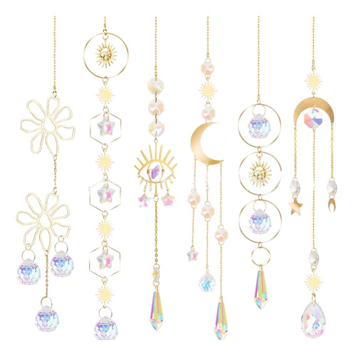 Paquete De 6 Unidades De Crystal Sun Catcher Crystal Sun Cat