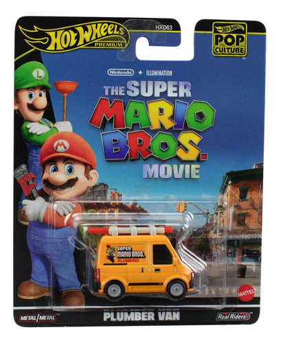Hot Wheels Vehículo Mario La Película Van De Plomero Color M