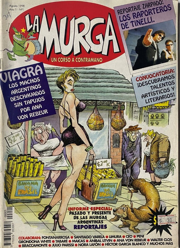 La Murga, Nº 1, Humor Historietas Argentina, 1998 Ex06